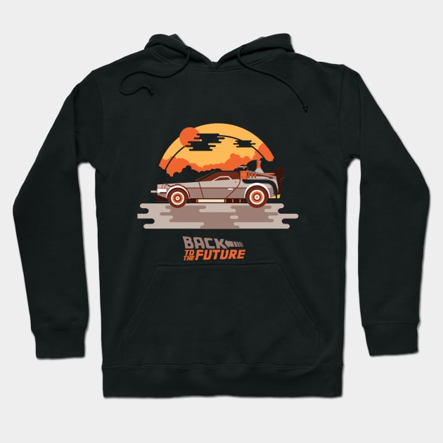 Back to the future car Hoodie by Space wolrd